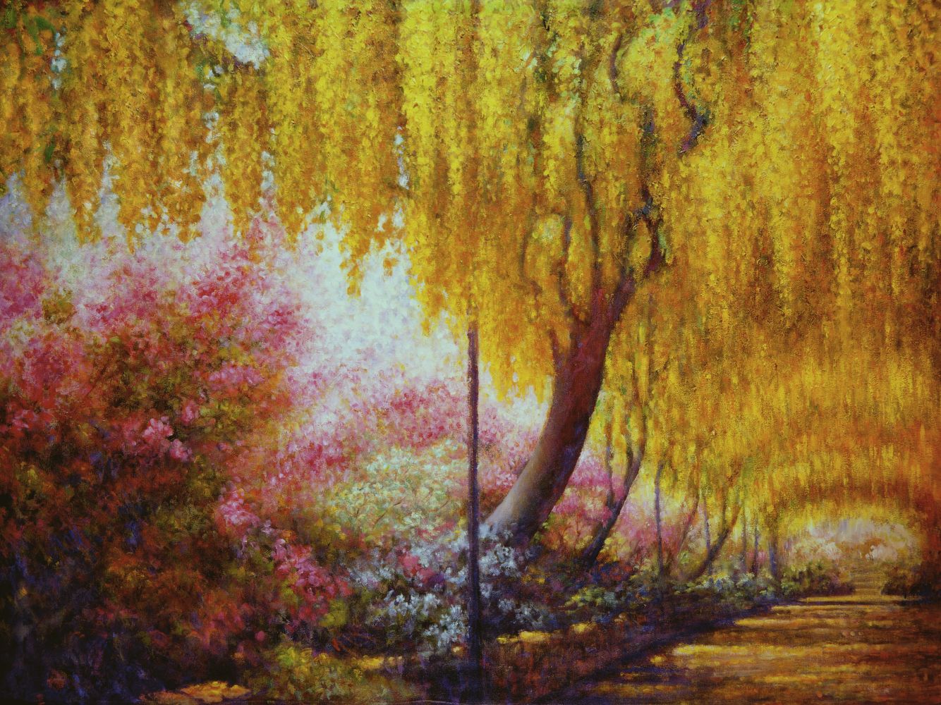 LUBURNAM ARCH - BODNANT by Bob Haberfield 1993
