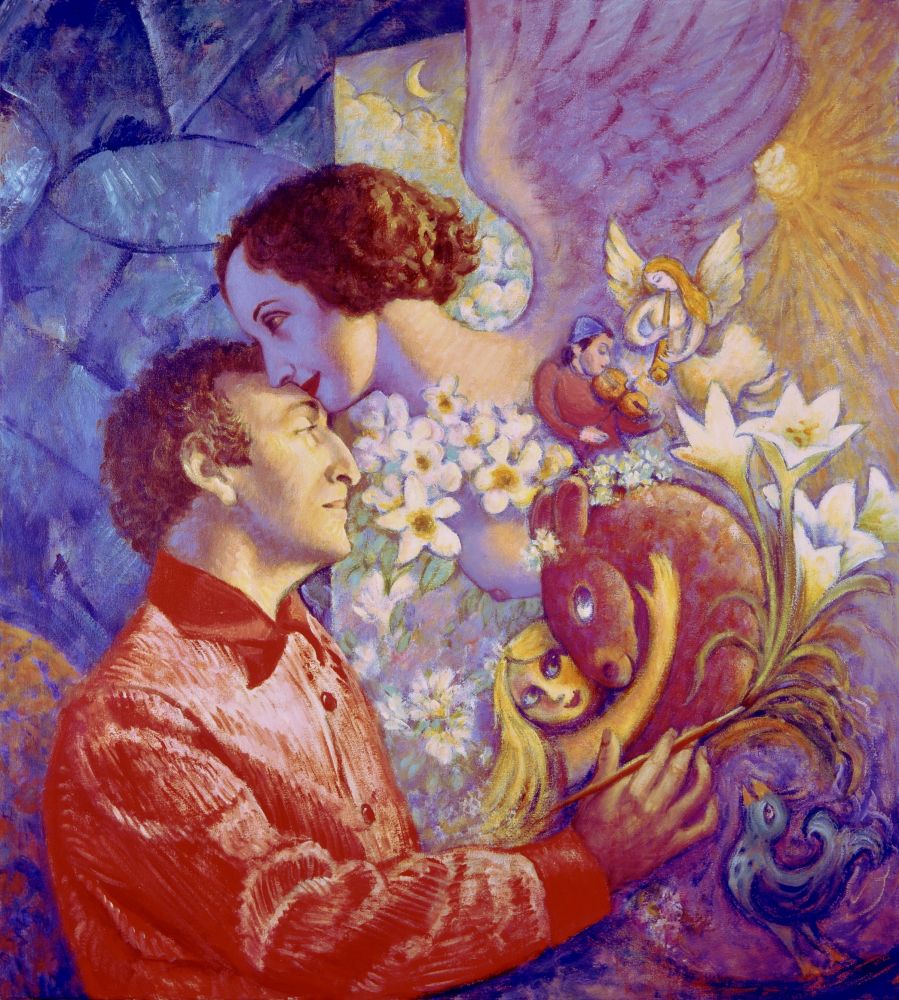 MARC CHAGALL AND BELLA by Bob Haberfield 1994