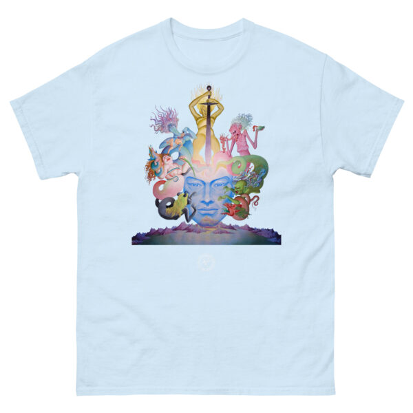 unisex-classic-tee-light-blue-front-68178f3799cb7.jpg Phoenix in Obsidian T-shirt