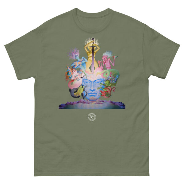 unisex-classic-tee-military-green-front-68178f3783d6d.jpg Phoenix in Obsidian T-shirt