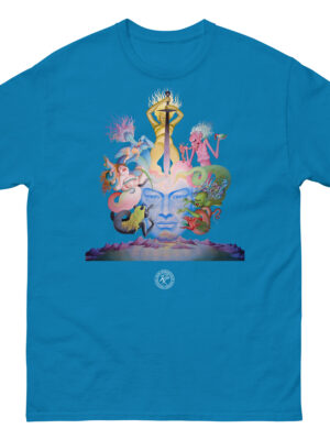 unisex-classic-tee-sapphire-front-68178f376e540.jpg Phoenix in Obsidian T-shirt by Bob Haberfield for the Moorcock book