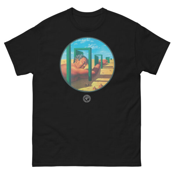unisex-classic-tee-black-front-68d0fd09ceafe.jpg The Man In The Maze T-shirt