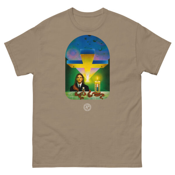 unisex-classic-tee-brown-savana-front-68cc530e6ac17.jpg Behold The Man T-shirt