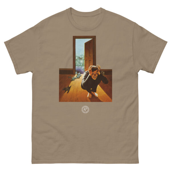 unisex-classic-tee-brown-savana-front-68dc41cf47d70.jpg Lurker at the Threshold T-shirt by Bob Haberfield