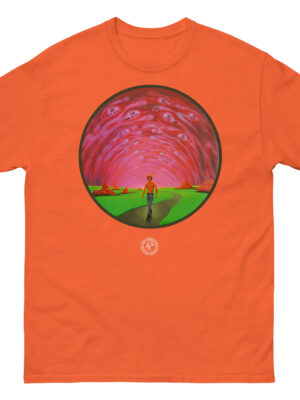 unisex-classic-tee-orange-front-68cda7b8cacea.jpg The Blood Red Game T-Shirt a Moorcock T-shirt by Bob haberfield