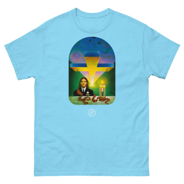 unisex-classic-tee-sky-front-68cc530e73f87.jpg Behold The Man T-shirt