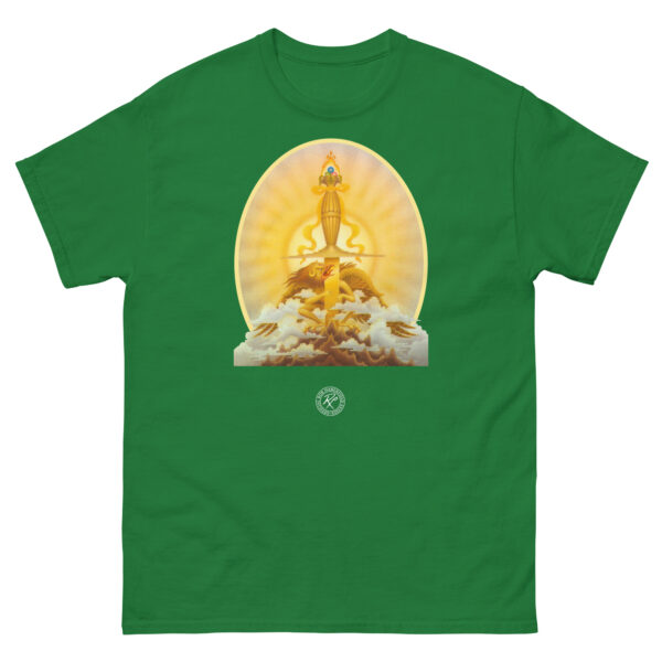 unisex-classic-tee-turf-green-front-68cd054041cad.jpg The Sword Of The Dawn 2 T-shirt