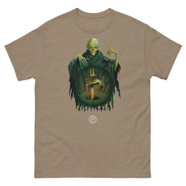 unisex-classic-tee-brown-savana-front-68fd1b935e3e7.jpg Out of Space and Time T-shirt