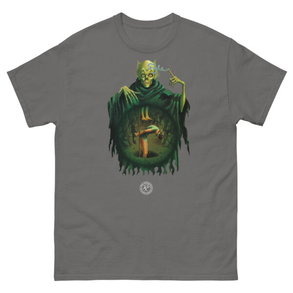 unisex-classic-tee-charcoal-front-68fd1b93412b7.jpg Out of Space and Time T-shirt