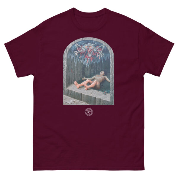 unisex-classic-tee-maroon-front-68fd1dd957717.jpg Cold Fear T-shirt