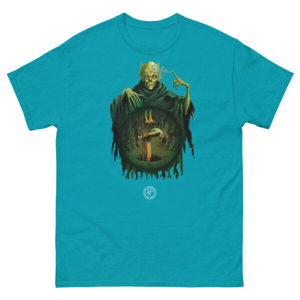 unisex-classic-tee-tropical-blue-front-68fd1b9355c78.jpg Out of Space and Time T-shirt