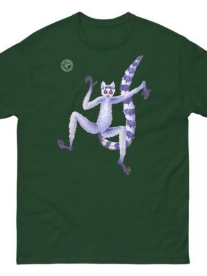 unisex-classic-tee-forest-green-front-6914eb4134dcf.jpg Dancing Lemur T-shirt