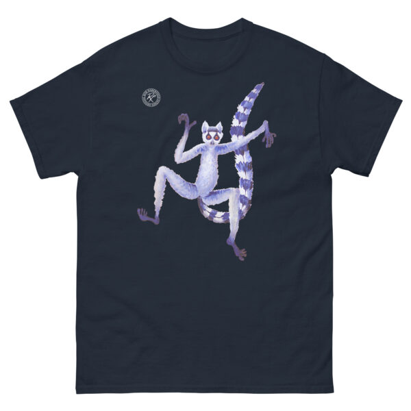 unisex-classic-tee-navy-front-6914eb413d068.jpg Dancing Lemur T-shirt